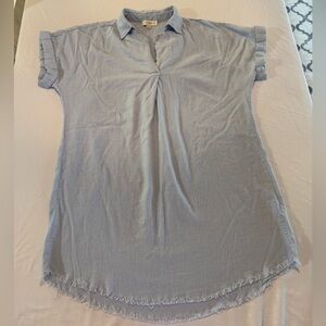 Umgee Light Blue Dress/Tunic Top